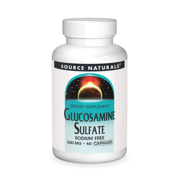 Source Naturals Glucosamine Sulfate, Sodium-Free 500 mg For Joint Support - 60 Capsules
