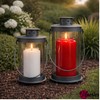 Mariles Lantern on Pole Ground Spike Handle for Standing Weatherproof