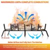 taiheis 30’’ Fireplace Grate，1Pack Fireplace Log Grate with 6 Support