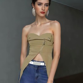 Pettata Thin Belts for Women Jeans Dress Gold Square Buckle Ladies Skinny Faux Leather Waist Belt White Small