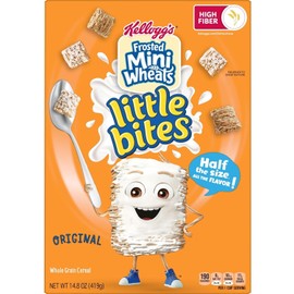 Generic Kelloggs.Frosted Mini Wheats Cereal - Little Bites - Kids Cereal - Original - Whole Grain Breakfast Cereal - 14.8 Oz Box - Pack of 3