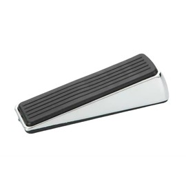 Aretro Heavy Duty Anti Slip Door Wedge Stop Polished Chrome Rubber Stopper Doors Floors Security Stop Slamming Doors