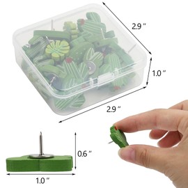 Push Pins 30Pcs Cactus Decorative Push Pins Wood Pins for Cork Board