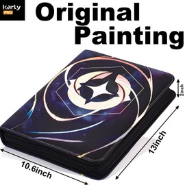 Binder for Lorcana Cards, Premium 990-Pocket Trading Card Album 3-Ring Compatible with Lorcana Cards,TCG Cards,other Game Cards-Black