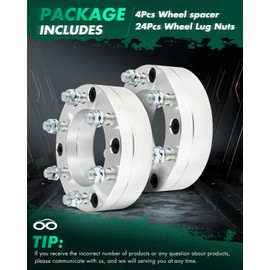 SCITOO 5x5.5 to 6x5.5 Wheel Adapters 2 inch for Ram 1500 2012-2018 1500 Classic 2019-2023 No Hubcentric Wheel Adapters Studs 14x1.5 Bore 108mm 4Pcs