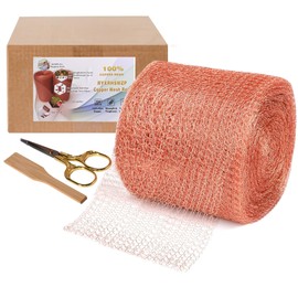 Copper Mesh Rodent Control Copper Wool for Slugs Mice Pest Snail Bird Control 5" x 200 ft Copper Wire for Weep Hole Covers Rodent Mesh