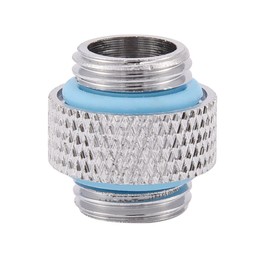 Aramox 2Pcs Fitting Adapter,G 1/4in Thread Male to Male Fitting Adapter O Rings for Computer Water Cooling System
