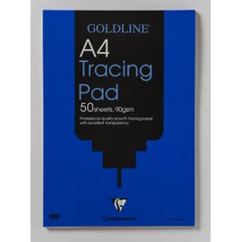 Clairefontaine - Ref GPT1A4Z - Goldline Professional Tracing Pad (Contains 50 Sheets) - A4 (210 x 297mm) in Size, 90gsm Paper, FSC-Certified - Suitable for Tracing Items