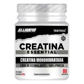 Alligator Creatina essential Creatina Monohidrato Testrol 80 Servicios. Sin sabor.