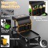 Rolling Shop Stool Chair with Wheels, Mechanic Garage Stool on