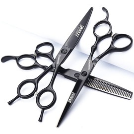 SHARONDS 6 Pack Professional Hair Cutting Scissors 6 Inch Hairdressing Salon Hairdressing Thinning Scissors Perfect for Hairdresser and Home Use