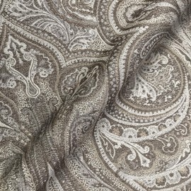 Goliath Beige Classic Traditional Damask Woven Fabric - 54"