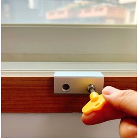 Dual-Hole Sash Window Safety Lock Door Stopper 3ea