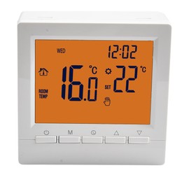 Programmable Intelligent Thermostat, Wall-Mounted Thermostat Gas Boiler, Heating Temperature Controller with Large LCD Screen, No WiFi