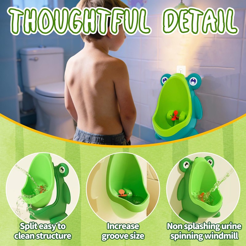 Frog Pee Training,Cute Potty Training Urinal for Boys with Funny