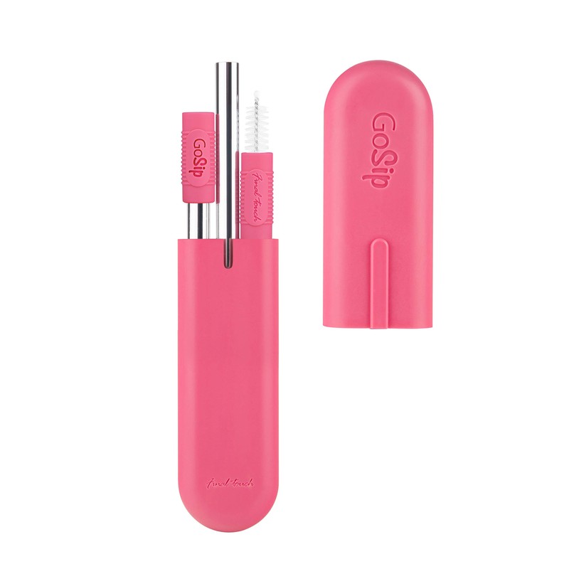 Final Touch GoSip 3-in-1 Reusable Stainless Steel Drinking Straws with