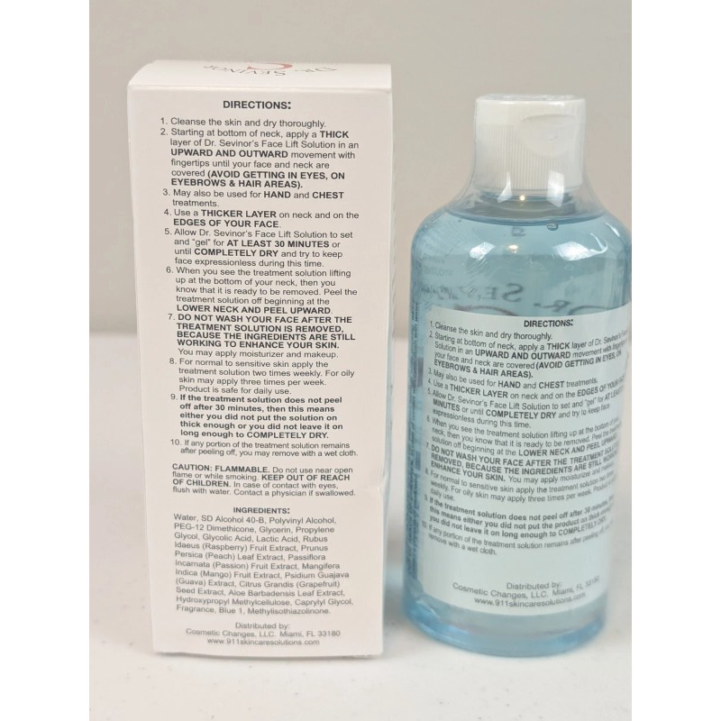 Dr. Sevinor Skincare Solutions Face Lift Solution 8oz Sealed New