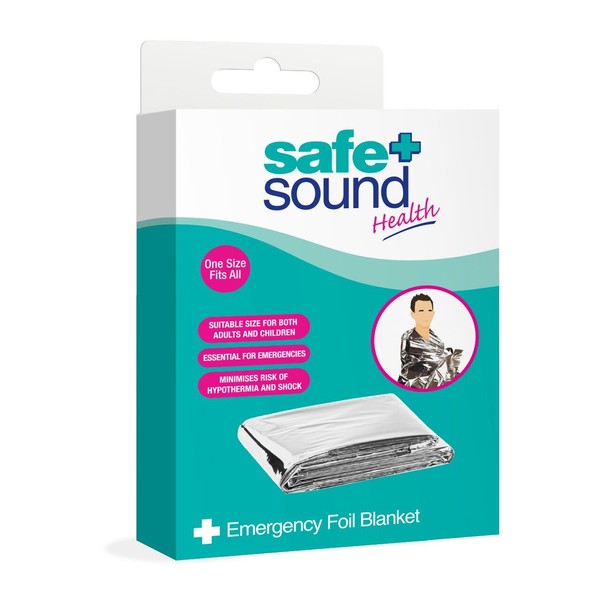 Safe and Sound Emergency Foil Blanket Wrap, One Size X
