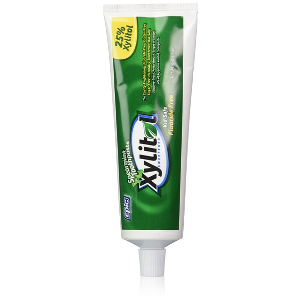 Epic Dental Kid Safe Xylitol Sweetened Spearmint Toothpaste Fluoride-Free 4.9 oz