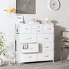Himusi White Dresser for Bedroom 10 Drawers, Tall Fabric Dressers