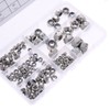 M3-M12 165 Pieces Stainless Steel Nylon Lock Nut Sets, Self-Locking