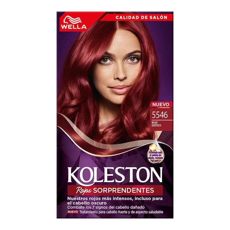 Koleston Tinte Permanente 5546 Rojo Exótico, 70 ml - Paquete