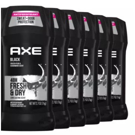 AXE 6 Pack Axe Black Deodorant Formula Stick 2.7 oz