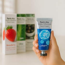 Individually Packaged Collagen Hand Cream 100ml - Moisturizing Hand Care Gift Set Pams Strawberry 5ea