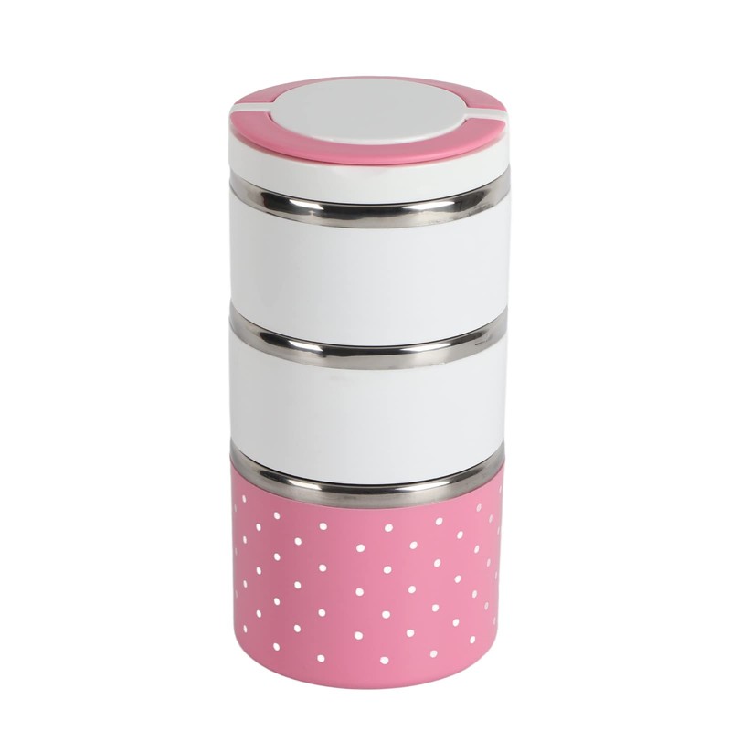 QANYEGN Stainless Steel Insulated Lunch Box, Stackable Lunch Box, 3