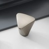 Myxekllo Brushed Nickel Cabinet Knob, Zinc Alloy Triangle Cabinet Dresser