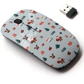 2.4G Wireless Mouse with Cute Pattern Design for All Laptops and Desktops with Nano Receiver