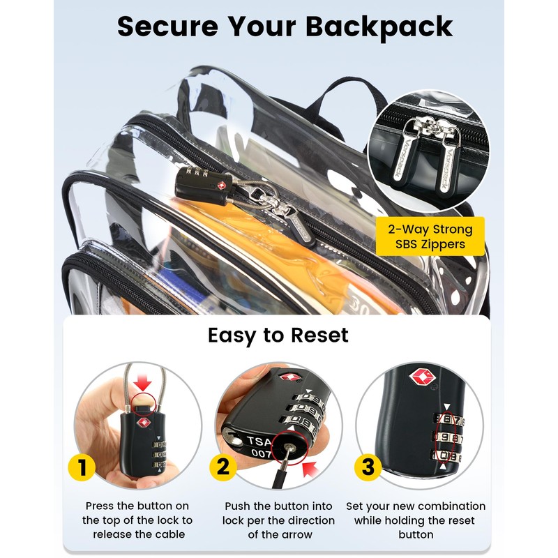 Vorspack Clear Backpack Heavy Duty - Extra Large Clear Backpacks