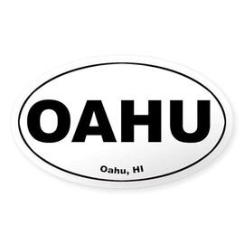 CafePress OAHU (Hawaii) Oval Sticker Oval Car Bumper Sticker