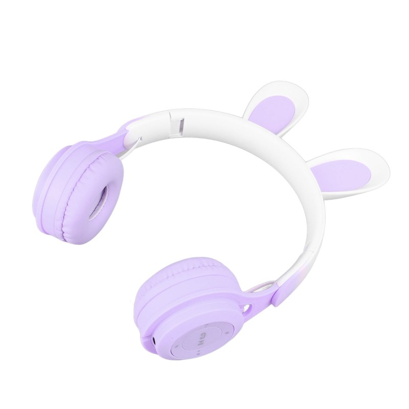 Rabbit Ear Headsets LED Light Headphones Cute Lightweight Adjustable Headband