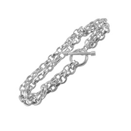 The Mexican Collection Double Belcher Chain Hallmarked Solid 925 Sterling Silver Bracelet
