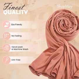 ShopMiey Premium Jersey Head Soft Scarf Muslim Hijab Shawl Wrap for Women (Light Bluish Grey)