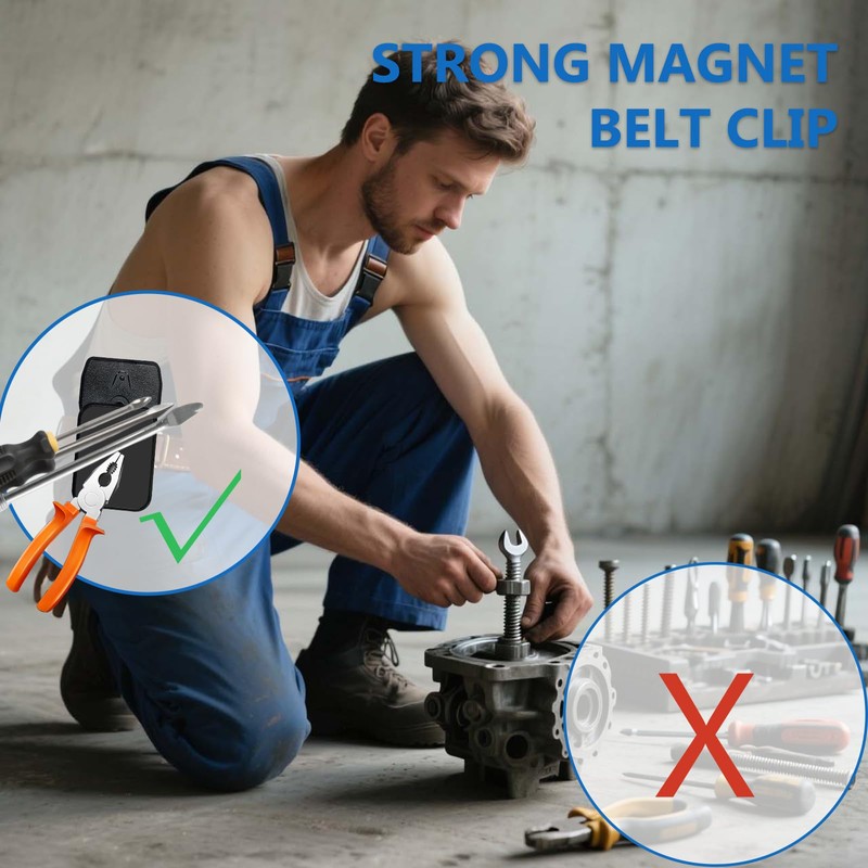 Xuoxeji Strong Magnetic Tool Holder, Heavy-Duty Magnet Belt Clip, Magnetic
