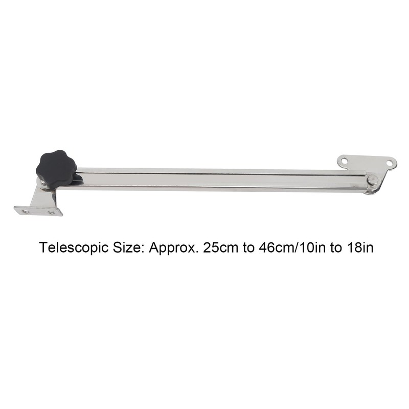 Hatch Lid Stay, 10in to 18in Support and Adjuster, 316