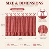 Oven Skirt Curtain, 30”x22”, Red White Check Oven Curtain for