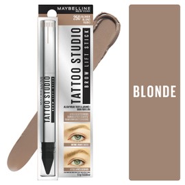 Maybelline TattooStudio Brow Lift Stick Makeup with Tinted Wax Conditioning Complex, Blonde, 1 Count