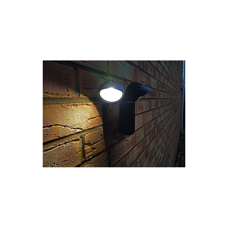 230V IP55 Twin Spot LED Security Light - Black
