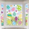 Jumbo Easter Window Clings: Vibrant Easter Eggs Window Decals Stickers for Glass Windows - Double-Sided Removable Design, Perfect for Home, Office, or Classroom Decor