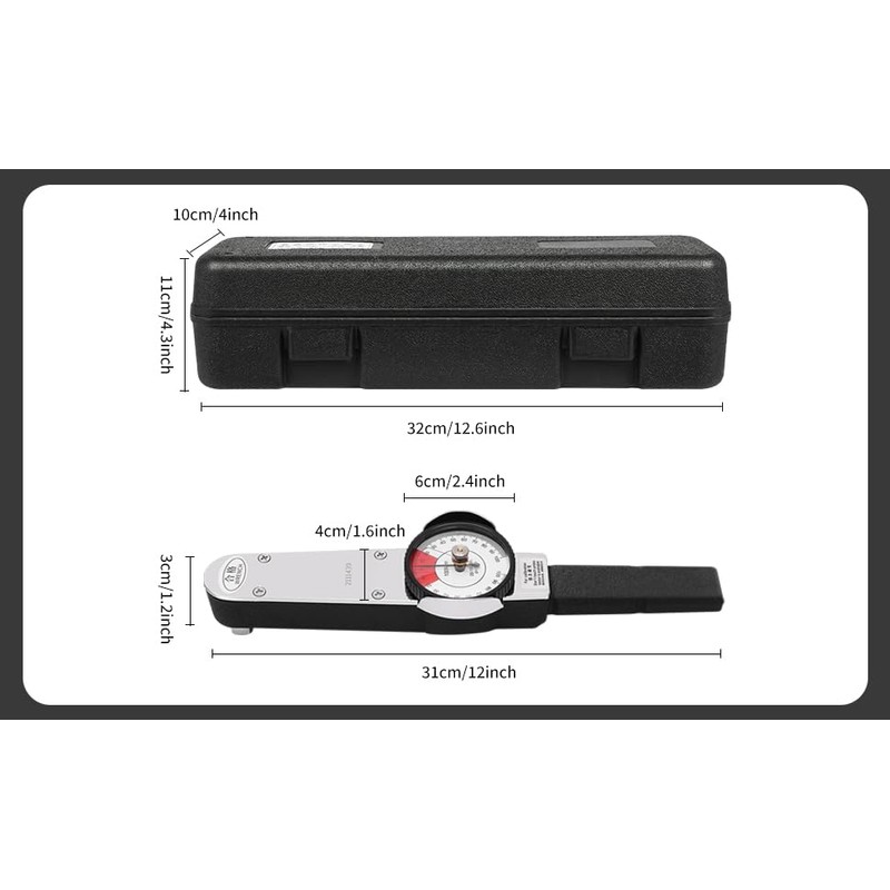 MaldHau Dial Indicator Torque Wrench, Inch Pound Torque Wrench 1/2"