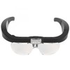 Headband Magnifying Glass Adjustable LED White Light 4 Interchangeable Lenses