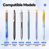 WRITECH W-1156 Gel Pen Refills: 0.5mm Fine Point, Black Ink,