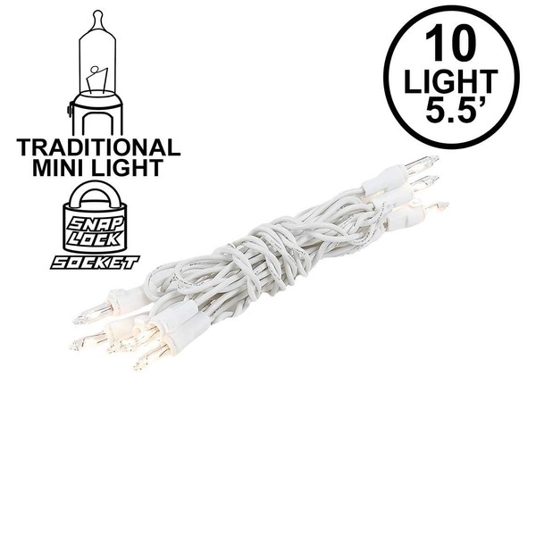 Novelty Lights 10 Light Clear Christmas Craft Mini Light Set,