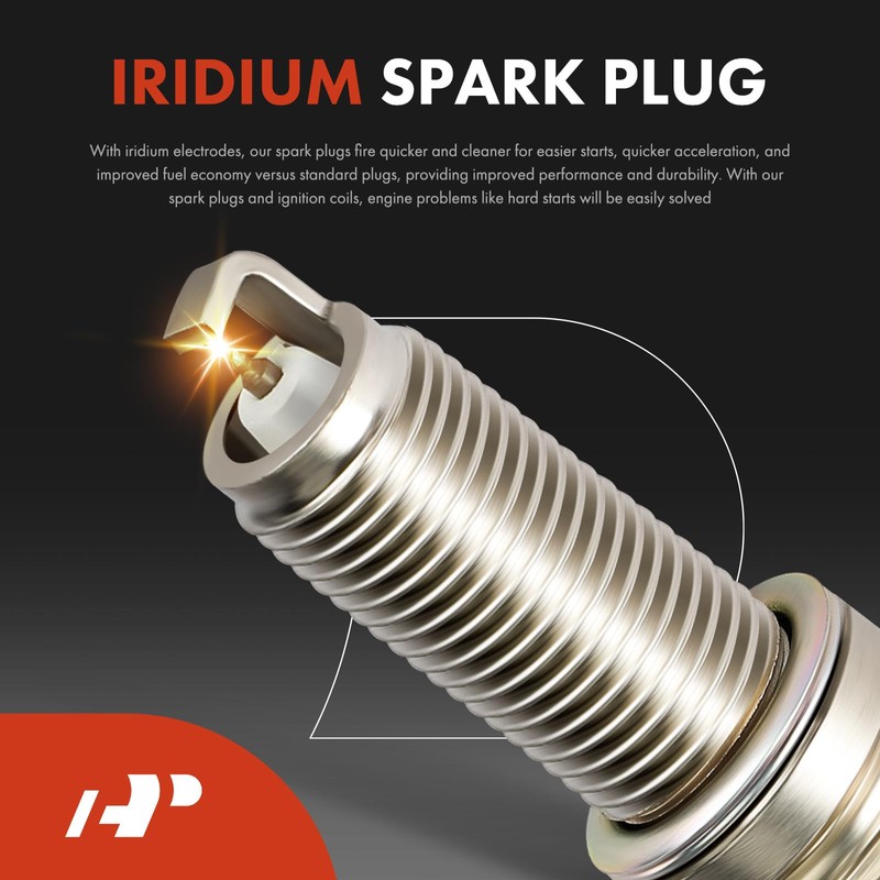 A-Premium (Red) Set of 8 Ignition Coil Pack and Iridium