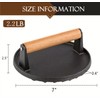 Smash Burger Press, 7" Cast Iron Smash Burger Press, 2.2