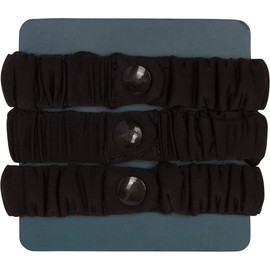 Velvet Oversized Adjustable Scrunchies for Thick, Natural Hair (3-pack) | No Slip, No Damage, Jumbo Women’s Afro Puff Scrunchie Designed for Curly Black Women’s Hair (Black)