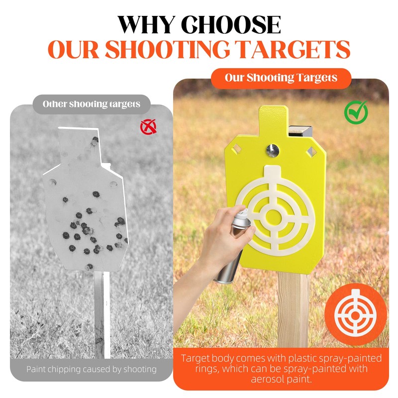 Kryonix 3/8" AR500 Steel Torso Target – 7x12 Silhouette